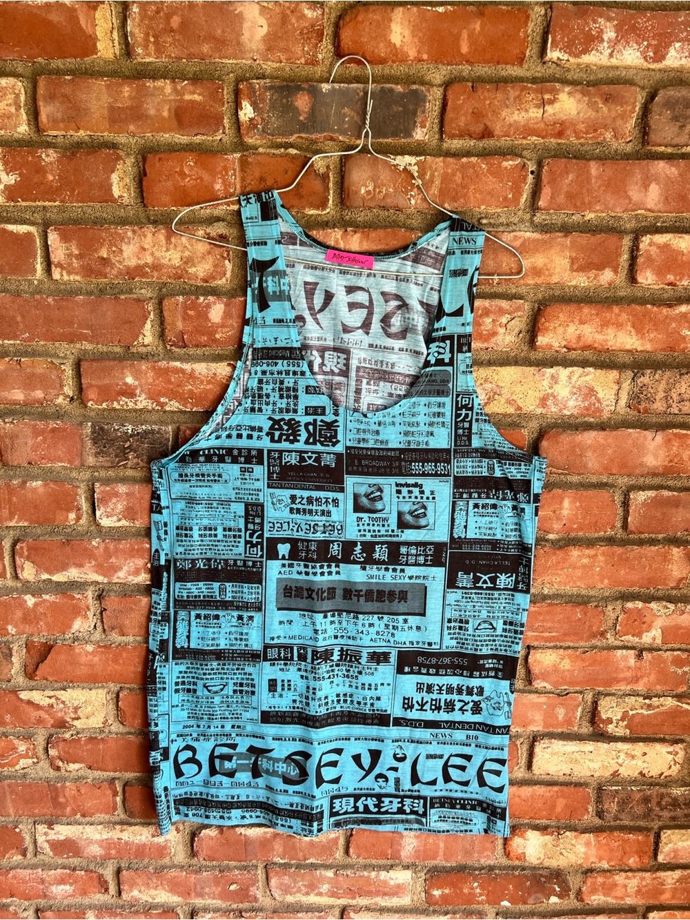Betsey Johnson Newsprint Tank